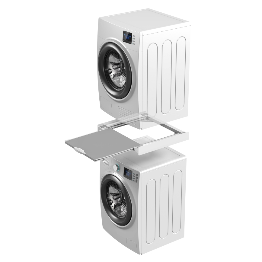 Meliconi 656114 - montāžas komplekts veļasmašīnai un žāvētājam 70 cm balts