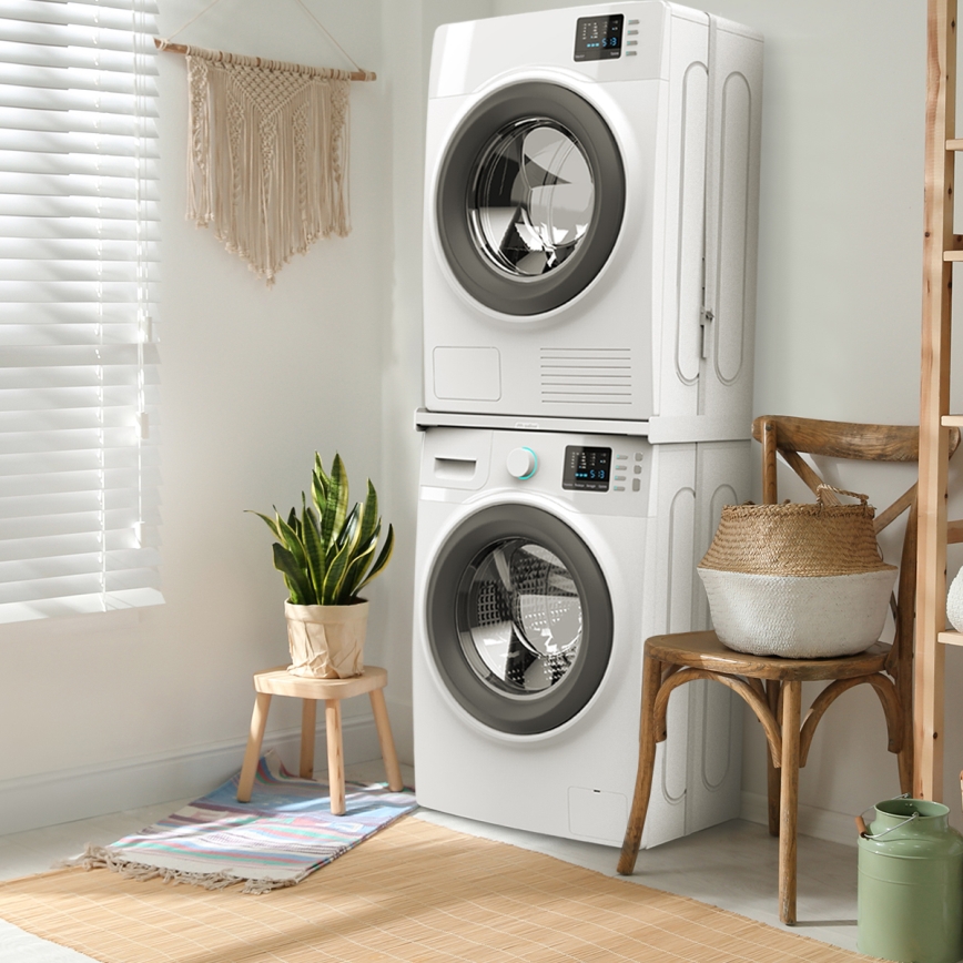 Meliconi 656116 - komplekts žāvētāja uzstādīšanai virs veļasmašīnas, 47 cm, balts