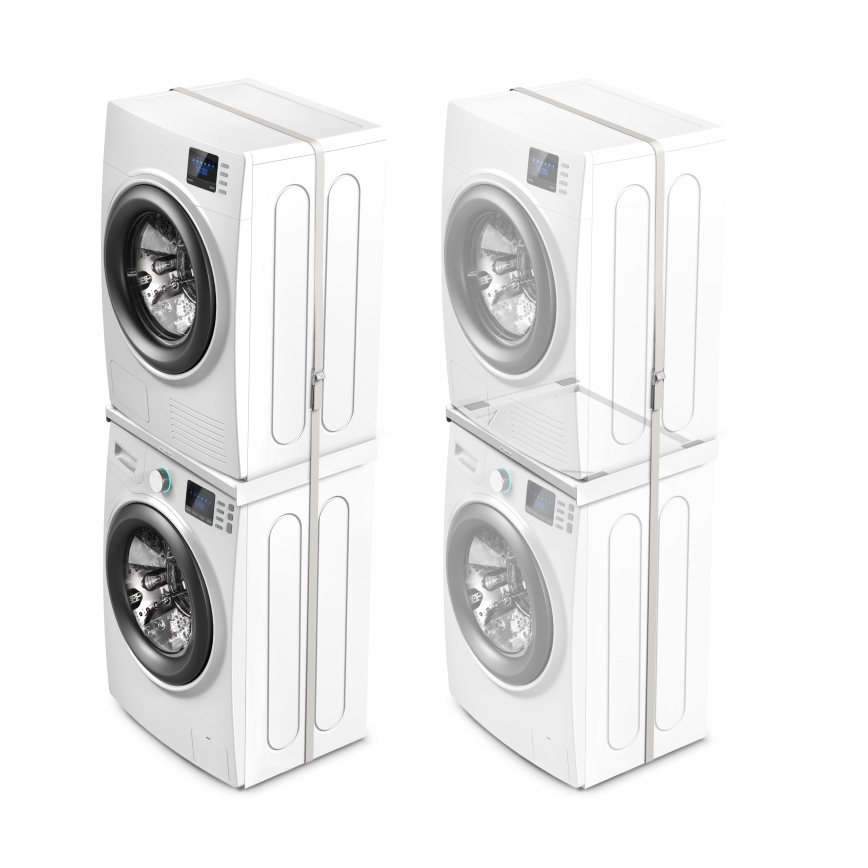 Meliconi 656116 - komplekts žāvētāja uzstādīšanai virs veļasmašīnas, 47 cm, balts