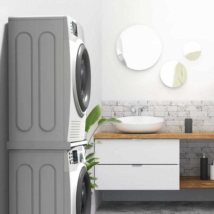 Meliconi 656116 - Savienošanas komplekts veļasmašīnai un žāvētājam, 46 cm, balts