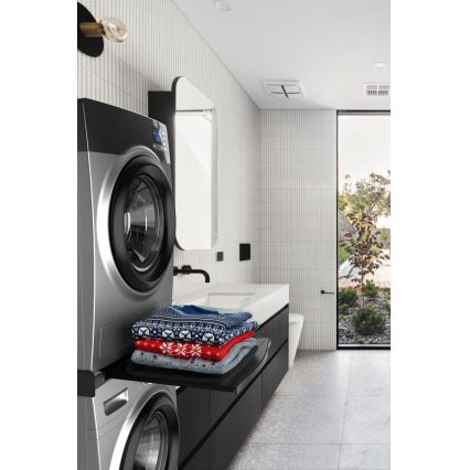 Meliconi 656136 - Starplikas ar izvelkamu atvilktni veļas mašīnai un žāvētājam, 60 cm, melnas