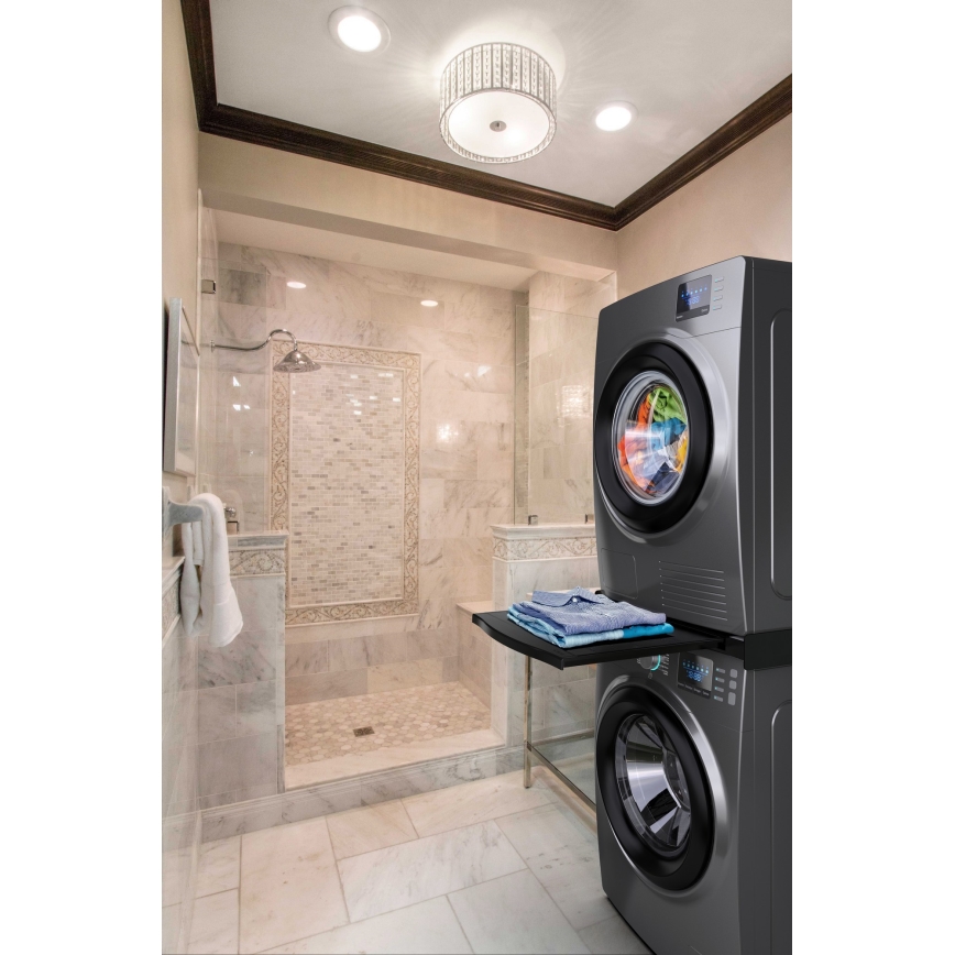 Meliconi 656136 - Starplikas ar izvelkamu atvilktni veļas mašīnai un žāvētājam, 60 cm, melnas