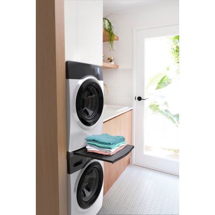 Meliconi 656136 - Starplikas ar izvelkamu atvilktni veļas mašīnai un žāvētājam, 60 cm, melnas