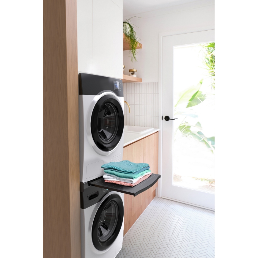 Meliconi 656136 - Starplikas ar izvelkamu atvilktni veļas mašīnai un žāvētājam, 60 cm, melnas