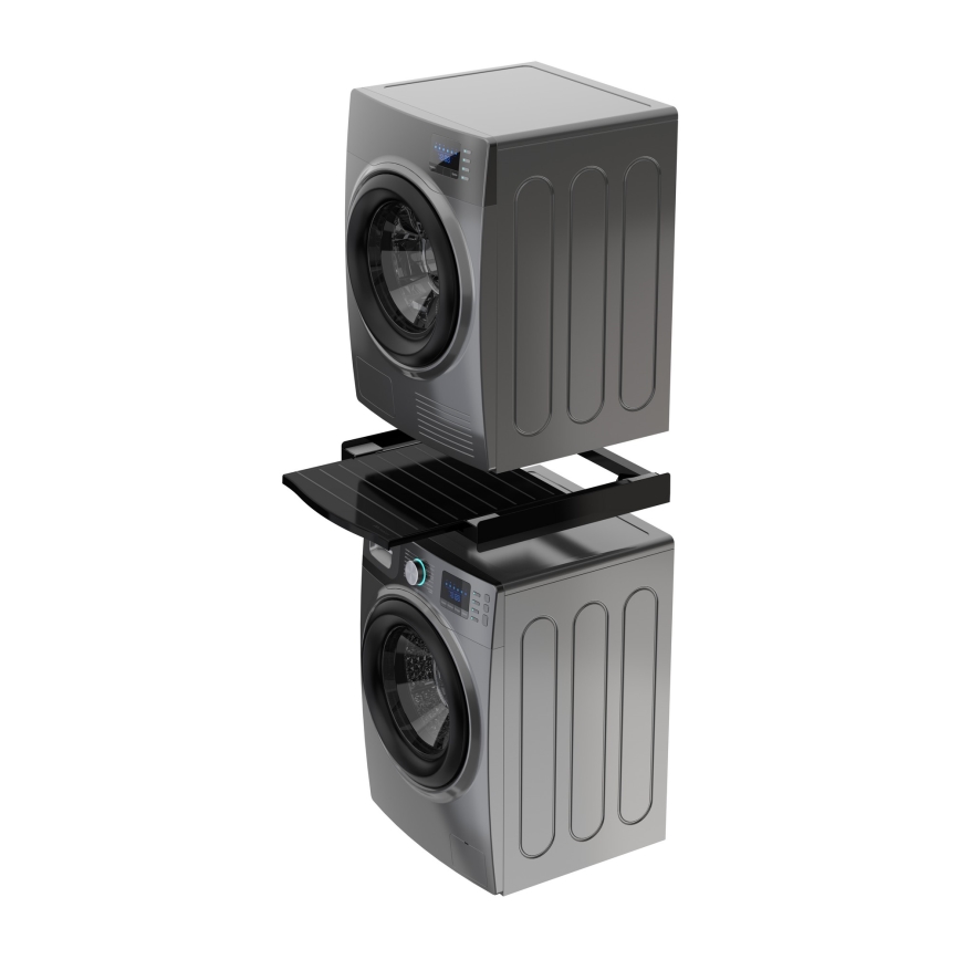 Meliconi 656136 - Starplikas ar izvelkamu atvilktni veļas mašīnai un žāvētājam, 60 cm, melnas