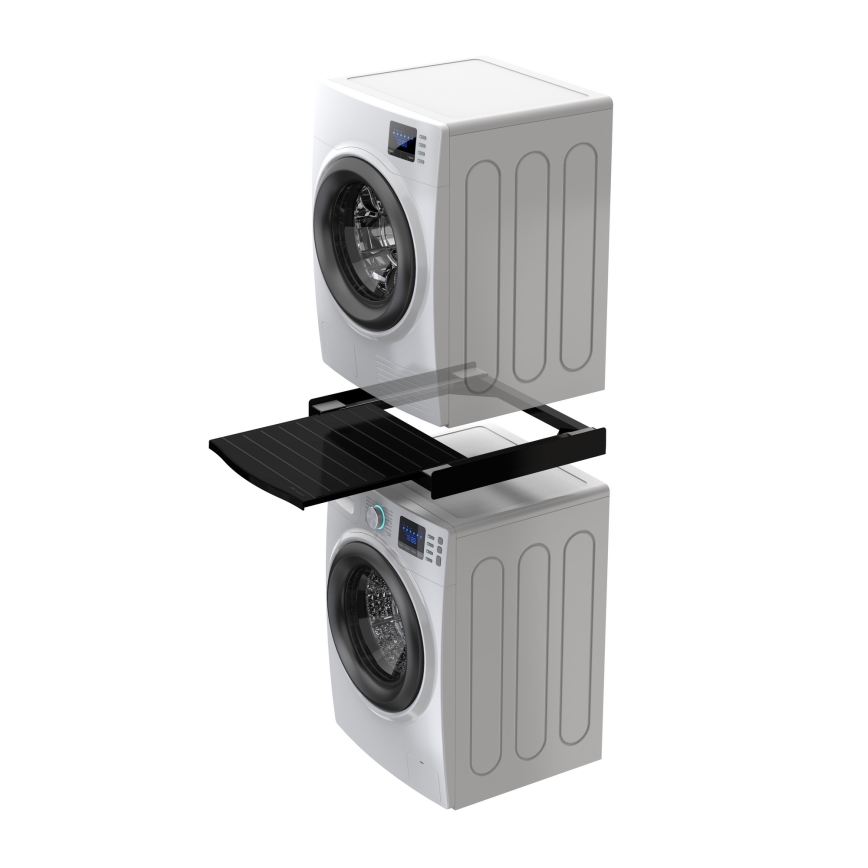 Meliconi 656136 - Starplikas ar izvelkamu atvilktni veļas mašīnai un žāvētājam, 60 cm, melnas