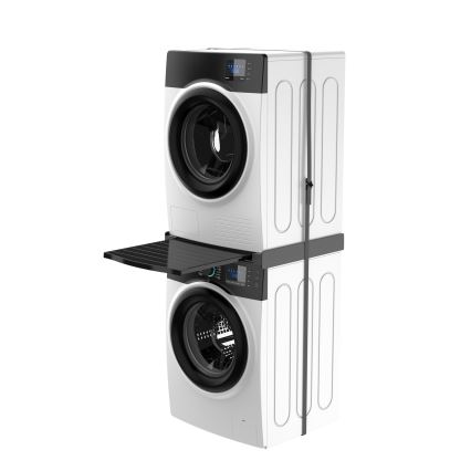 Meliconi 656136 - Starplikas ar izvelkamu atvilktni veļas mašīnai un žāvētājam, 60 cm, melnas