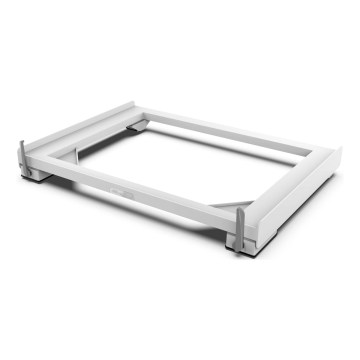 Meliconi 656149 - Pretvibrācijas paliktnis veļas mašīnai ar izvelkamiem riteņiem, 47 cm, balts