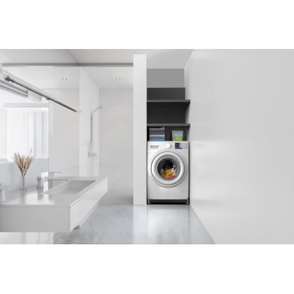 Meliconi 656168 - Antivibrācijas paliktnis zem veļas mašīnas ar izvelkamiem riteņiem 47 cm melns