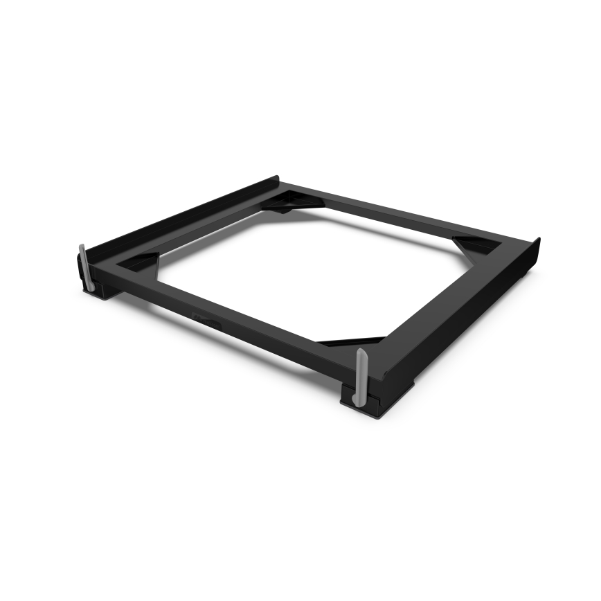 Meliconi 656168 - Antivibrācijas paliktnis zem veļas mašīnas ar izvelkamiem riteņiem 47 cm melns