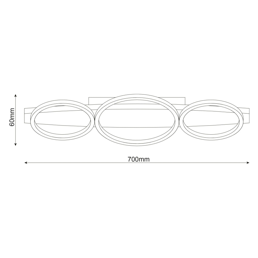 MELISA LED griestu gaismeklis, 28W/230V, 26,5x70 cm, priede