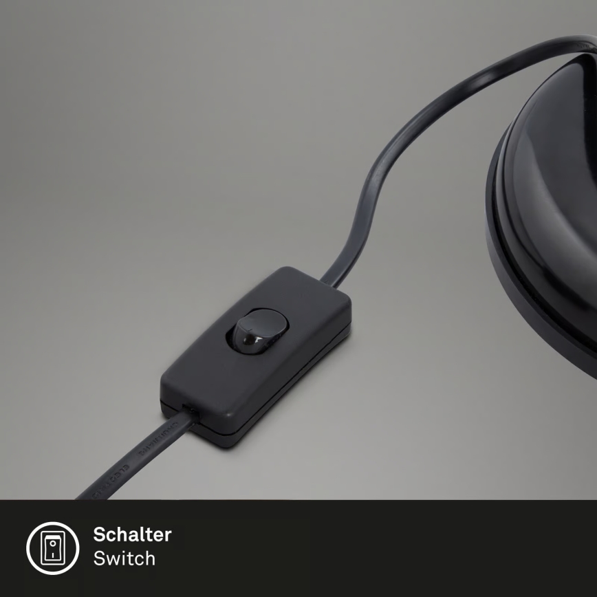 Melna galda lampa 1x E14/25W/230V