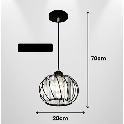 Melna lustra uz vada BELLA 1xE27/40W/230V