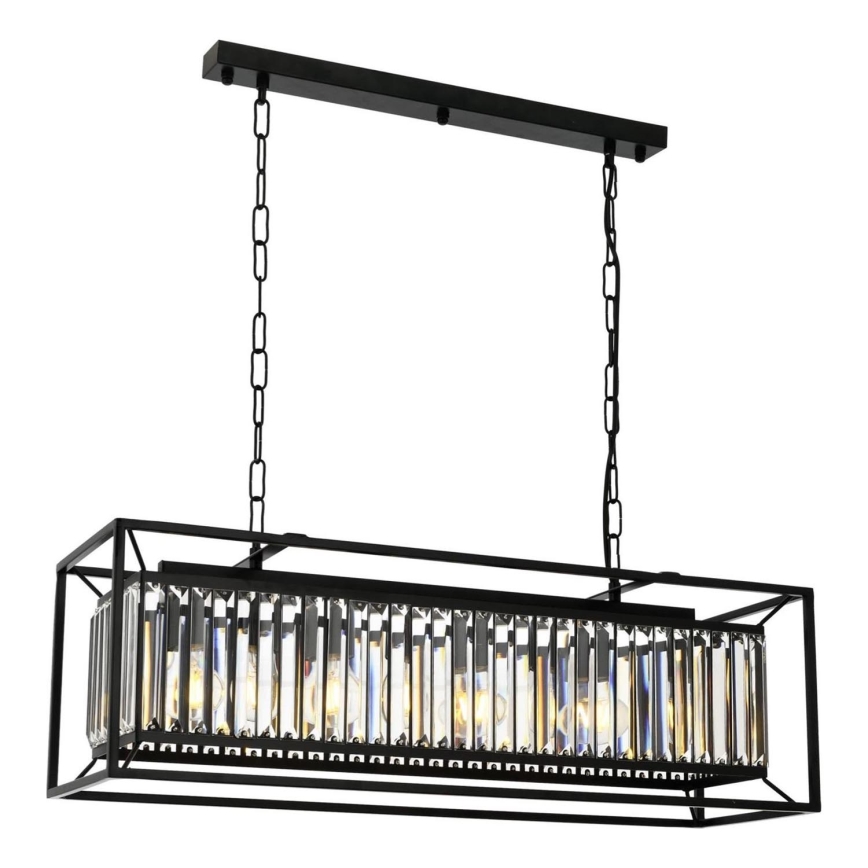 Melna piekaru lampa PUNE 4xE27/40W/230V