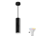 Melno LED RGBW regulējams vannas istabas kulons TURYN 1xGU10/6,5W/230V 2700-6500K Wi-Fi IP44