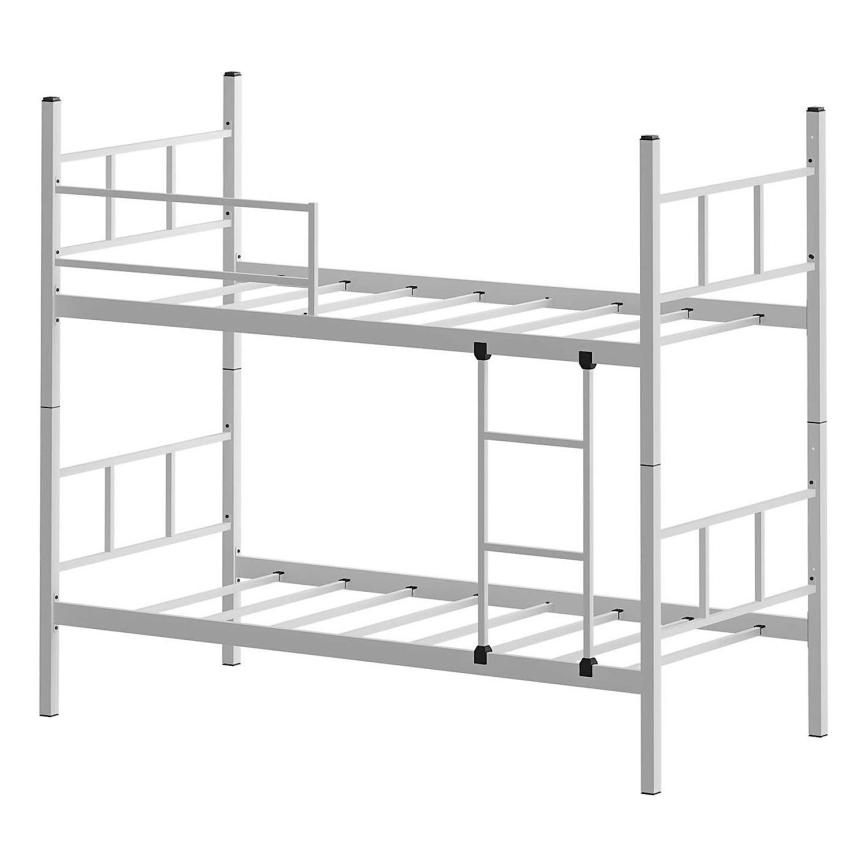 Metāla divstāvu gulta MAVEN 90x200 cm balta nestspēja 2x100 kg