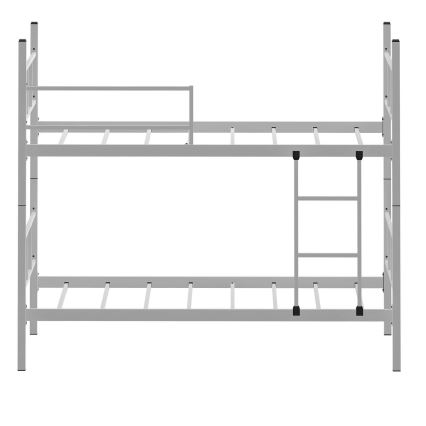 Metāla divstāvu gulta MAVEN 90x200 cm balta nestspēja 2x100 kg