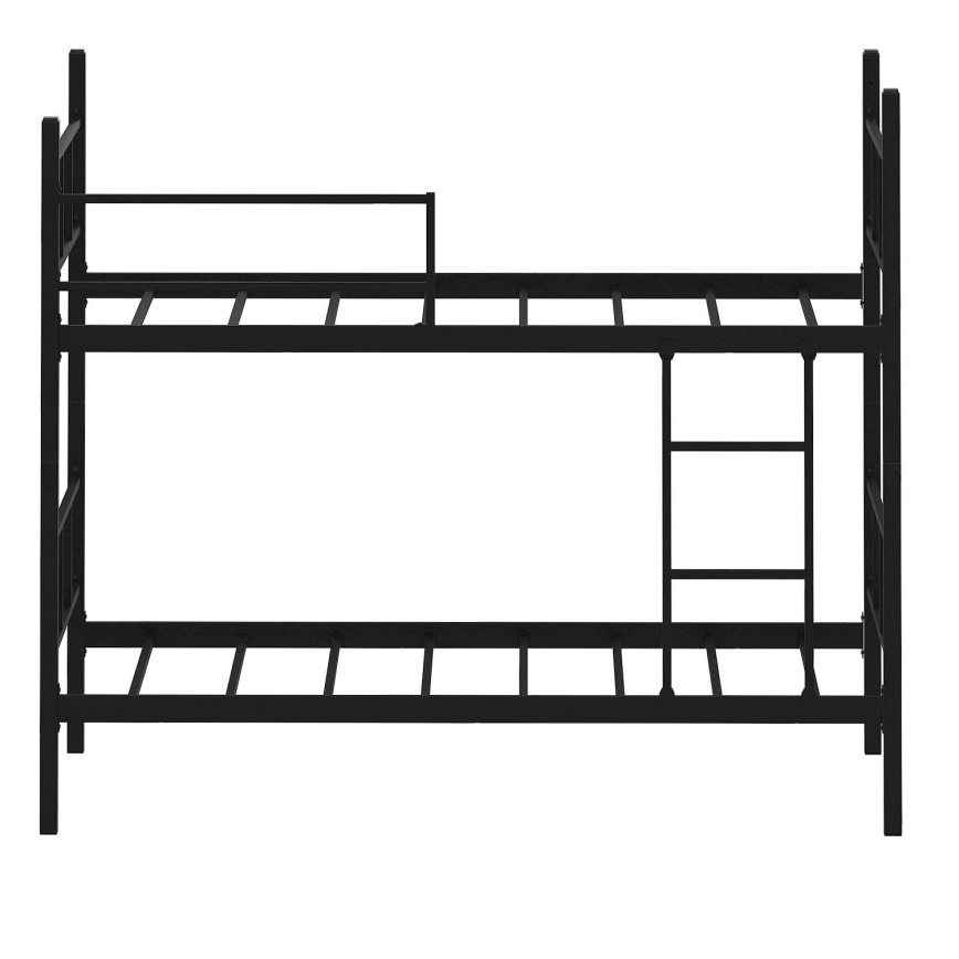 Metāla divstāvu gulta MAVEN 90x200 cm melna, nestspēja 2x100 kg
