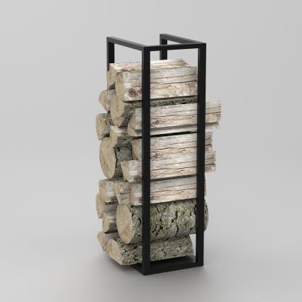 Metāla malkas statīvs 100x30 cm, melns