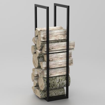 Metāla malkas statīvs 120x40 cm, melns