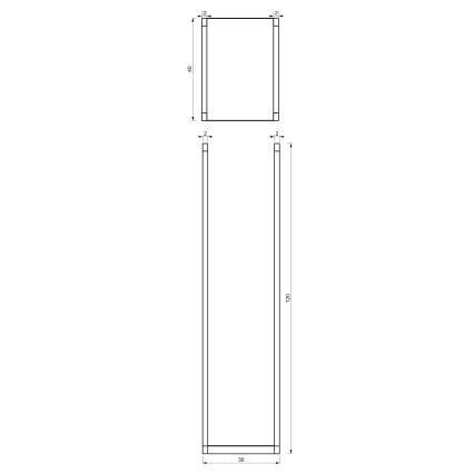 Metāla malkas statīvs 120x40 cm, melns