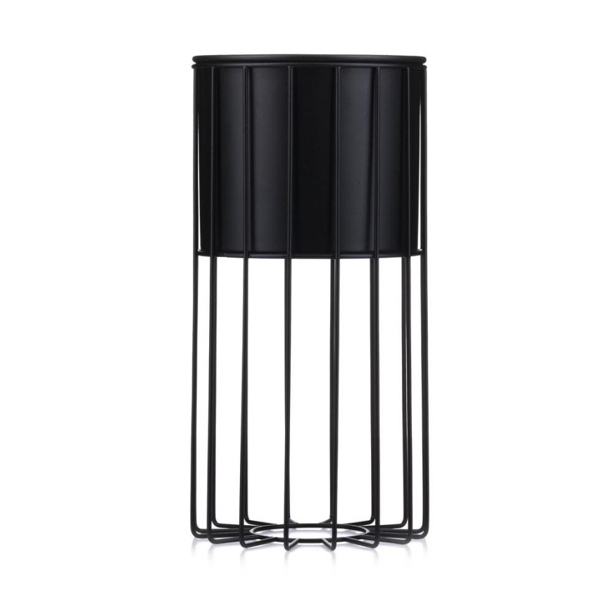 Metāla puķu pods LOFT 42x20 cm melna