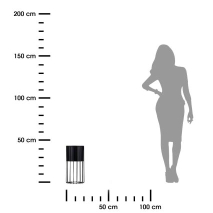 Metāla puķu pods LOFT 42x20 cm melna
