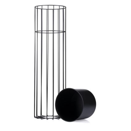 Metāla puķu pods LOFT 70x20 cm melna