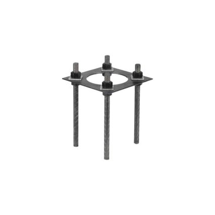 Metāla stabs BASE āra apgaismojuma mastam, 4 m, Ø 60 mm, melns