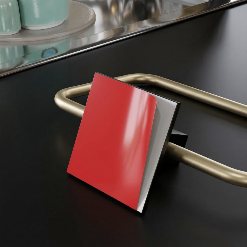 Metāla tualetes papīra turētājs 8x16 cm melns/zelta