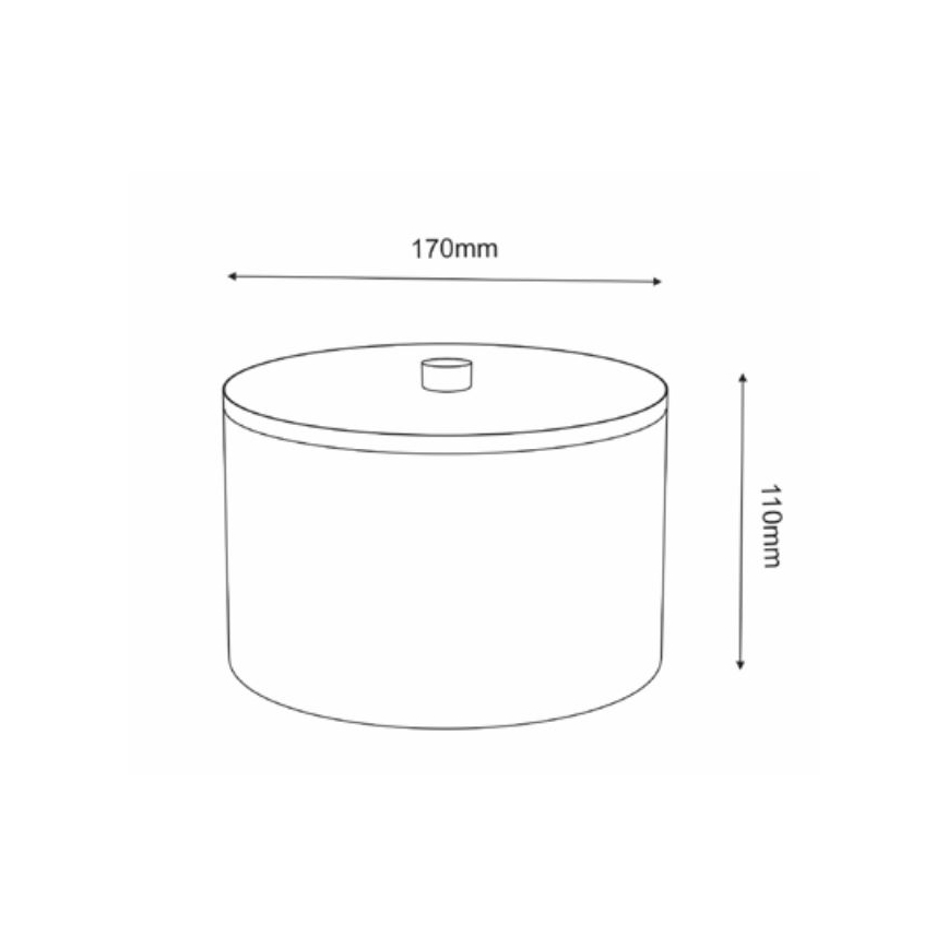 Metāla uzglabāšanas kaste 12x17,5 cm, balta