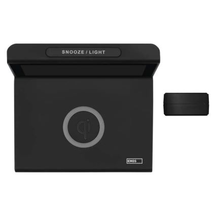 Meteostacija ar bezvadu uzlādi 5V 2xAA + 2xAAA melna