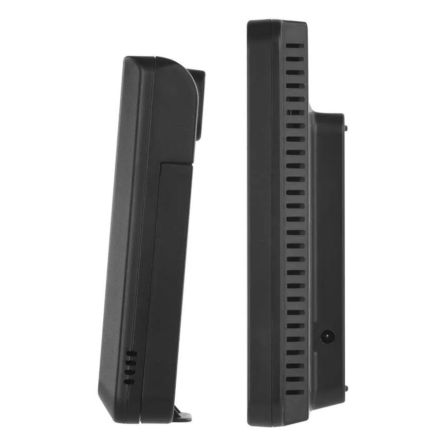 Meteostacija ar krāsainu LCD displeju un modinātāju 5V 3xAAA + 2xAA melna