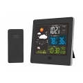 Meteostacija ar LCD ekrānu 230V/2xAAA + 2xAAA melna