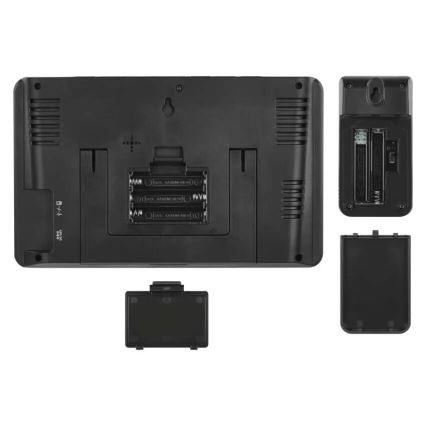 Meteostacija ar LCD ekrānu GoSmart 230V/3xAAA + 2×AAA Wi-Fi Tuya melna