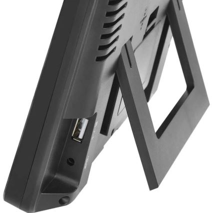 Meteostacija ar LCD ekrānu GoSmart 230V/3xAAA + 2×AAA Wi-Fi Tuya melna