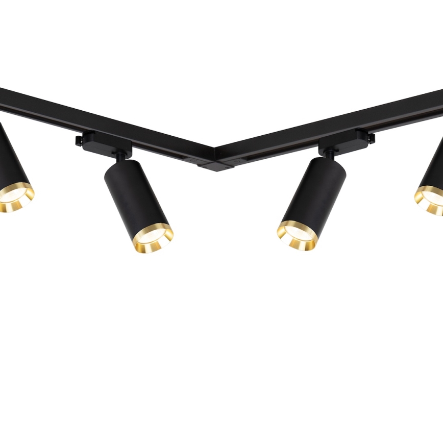 MICA sliežu sistēmas virziena gaismeklis 6xGU10/10W/230V melns/zeltains