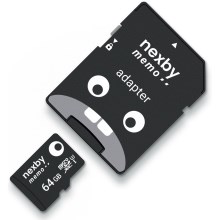 MicroSDXC 64GB U3 100MB/s + SD adapteris