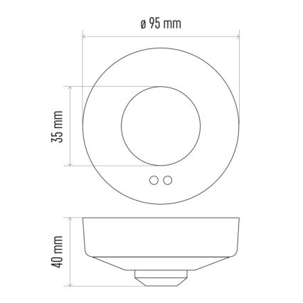 Mikroviļņu kustības sensors MW B 360° 1200W/230V balts