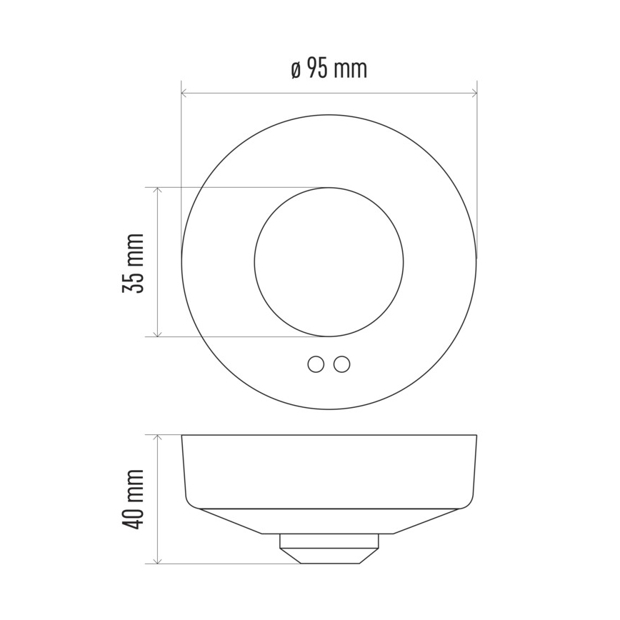 Mikroviļņu kustības sensors MW B 360° 1200W/230V balts