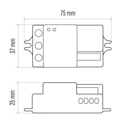 Mikroviļņu kustības sensors MW B 360° 1200W/230V balts