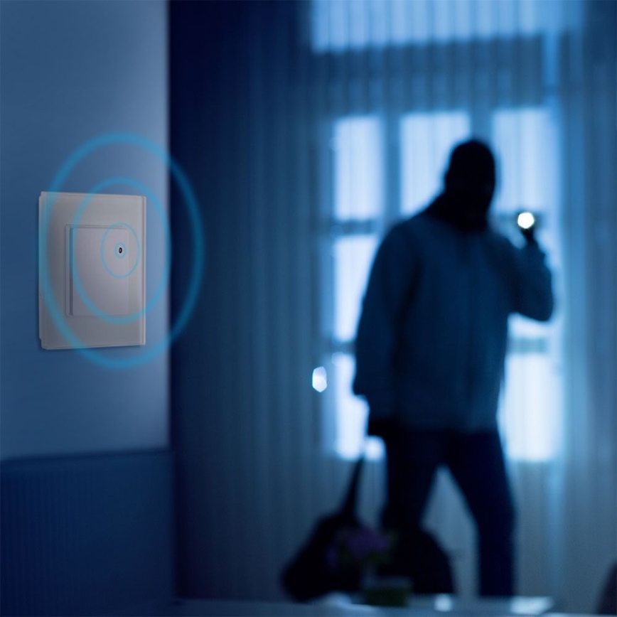 Mikroviļņu kustību sensors 180° 300W/230V balta