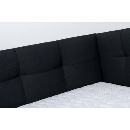 Mīkstā gulta ar matraci un uzglabāšanas vietu MARIA PETITE 120x200 cm antracīta
