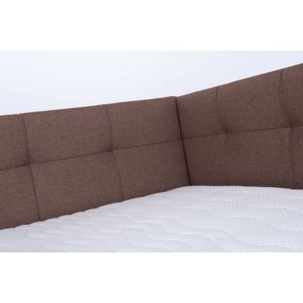 Mīkstā gulta ar matraci un uzglabāšanas vietu MARIA PETITE 120x200 cm brūna
