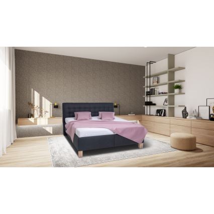 Mīkstā gulta ar matraci un uzglabāšanas vietu VIOLET 160x200 cm antracīta