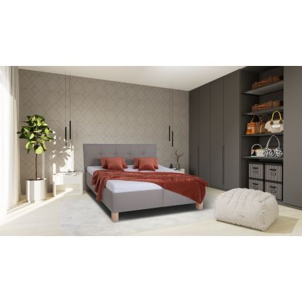 Mīkstā gulta ar uzglabāšanas vietu bez matrača MARIA 180x200 cm taupe