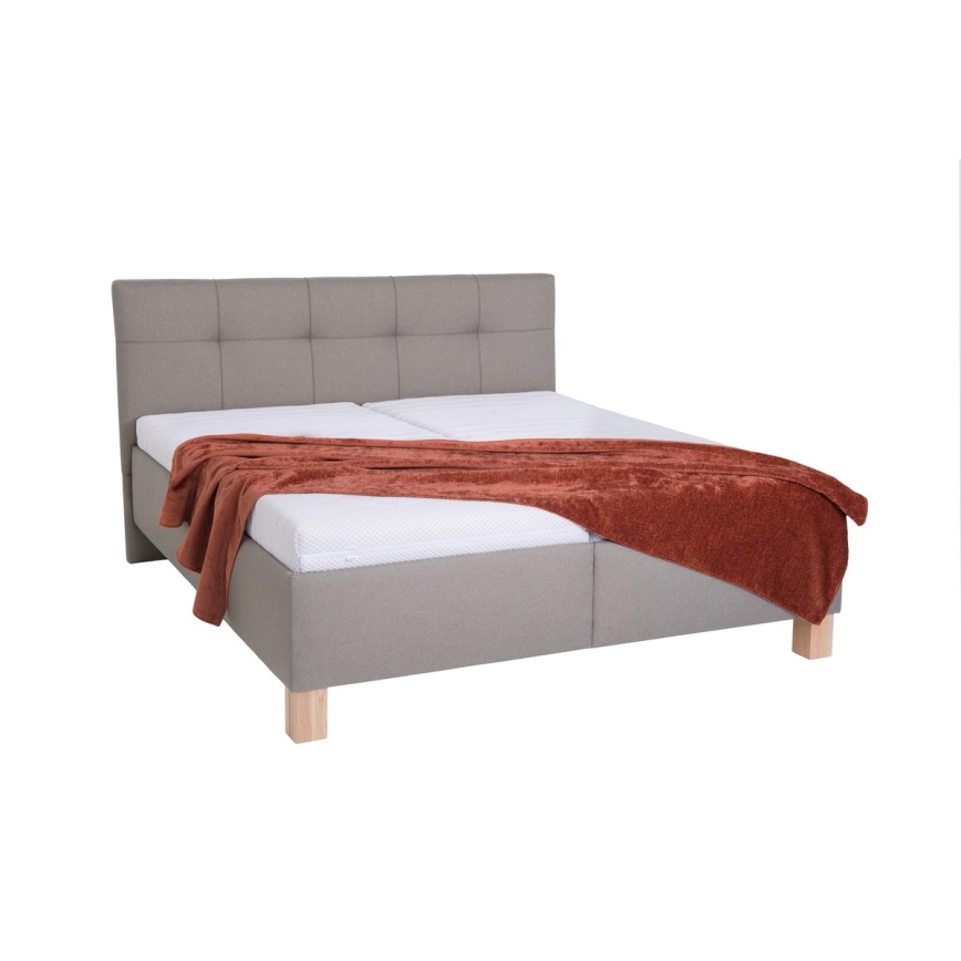 Mīkstā gulta ar uzglabāšanas vietu bez matrača MARIA 180x200 cm taupe