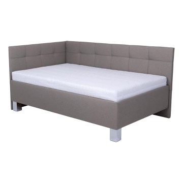 Mīkstā gulta ar uzglabāšanas vietu bez matrača MARIA PETITE 120x200 cm taupe