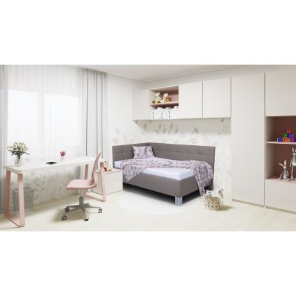 Mīkstā gulta ar uzglabāšanas vietu bez matrača MARIA PETITE 120x200 cm taupe