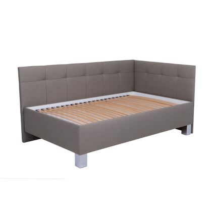 Mīkstā gulta ar uzglabāšanas vietu bez matrača MARIA PETITE 120x200 cm taupe